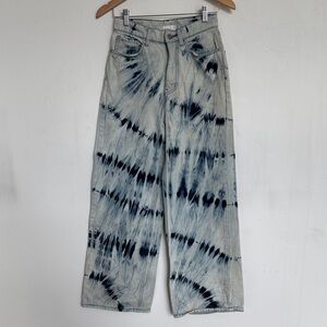 Tie-Dye Wide-Leg Jeans